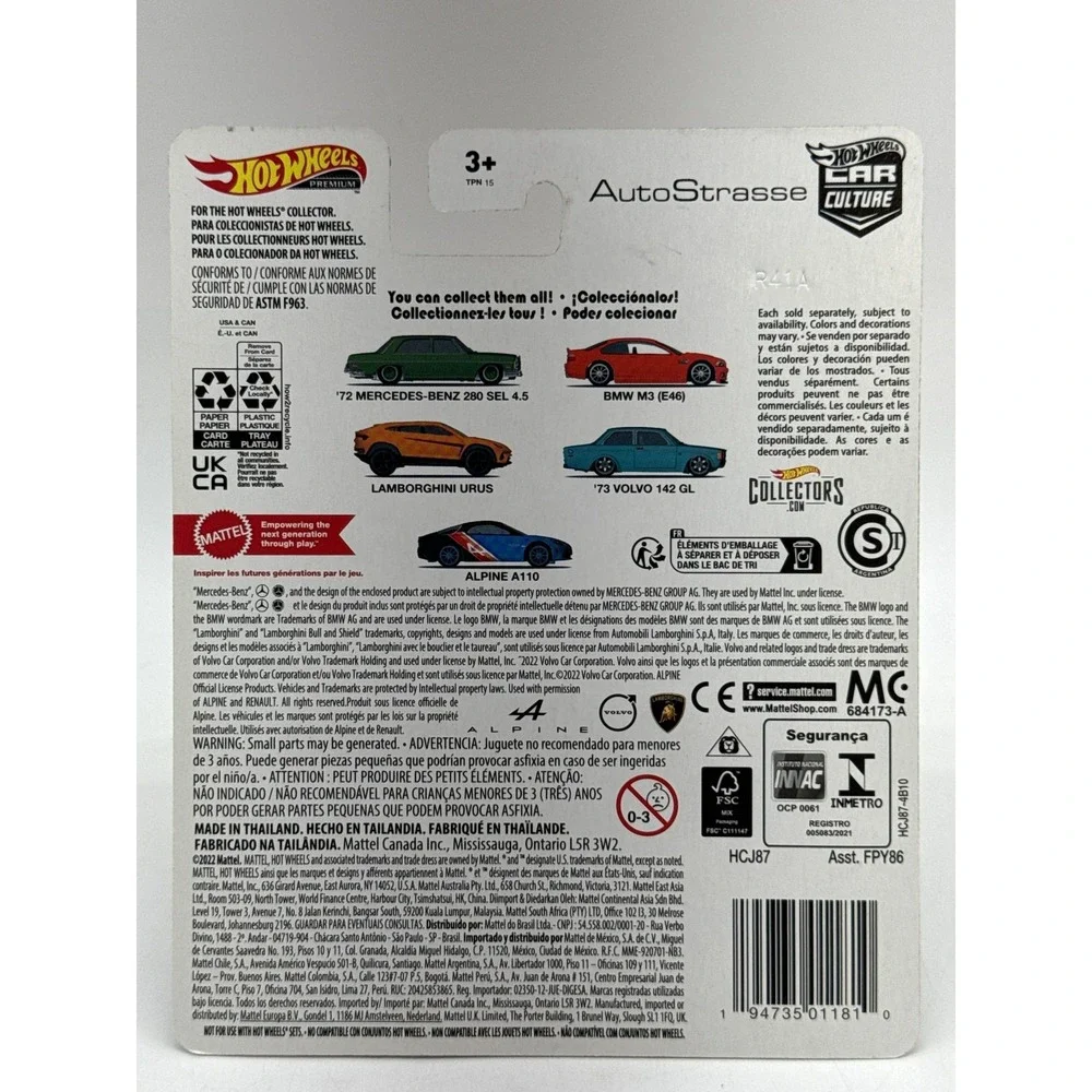 Hot AutoStrasse '73 Wheels Volvo 142 GL Die cast Car Teal Metal Real